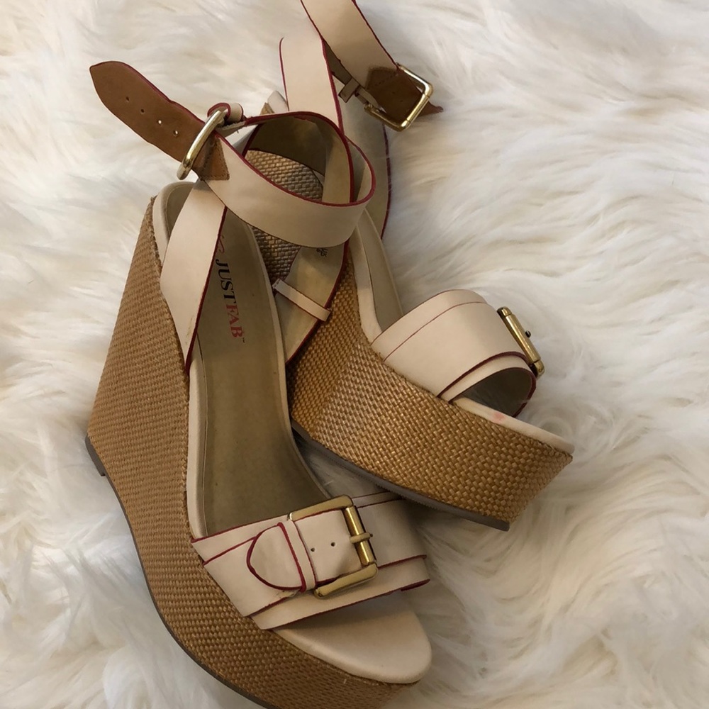 JustFab Wrap- Around Strap Wedges